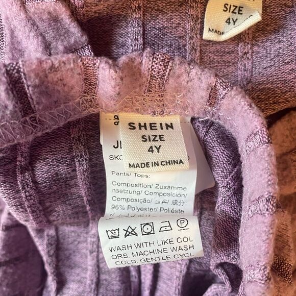 Shein 4Y Toddler Purple Long Sleeve and Pants Set - Picture 5 of 6